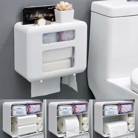 High quality White Square Bathroom Organizer